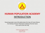 Human Population Academy Introduction: Slides
